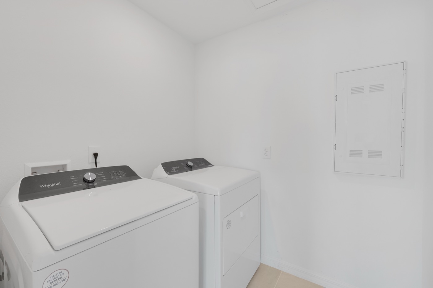 Upstairs laundry room