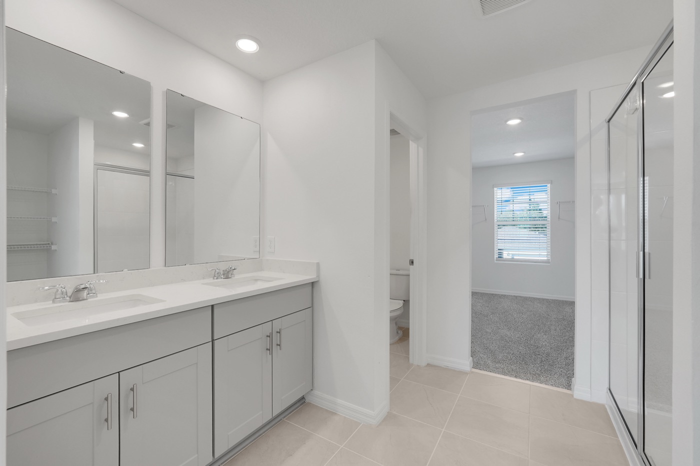 Primary bath with double sinks