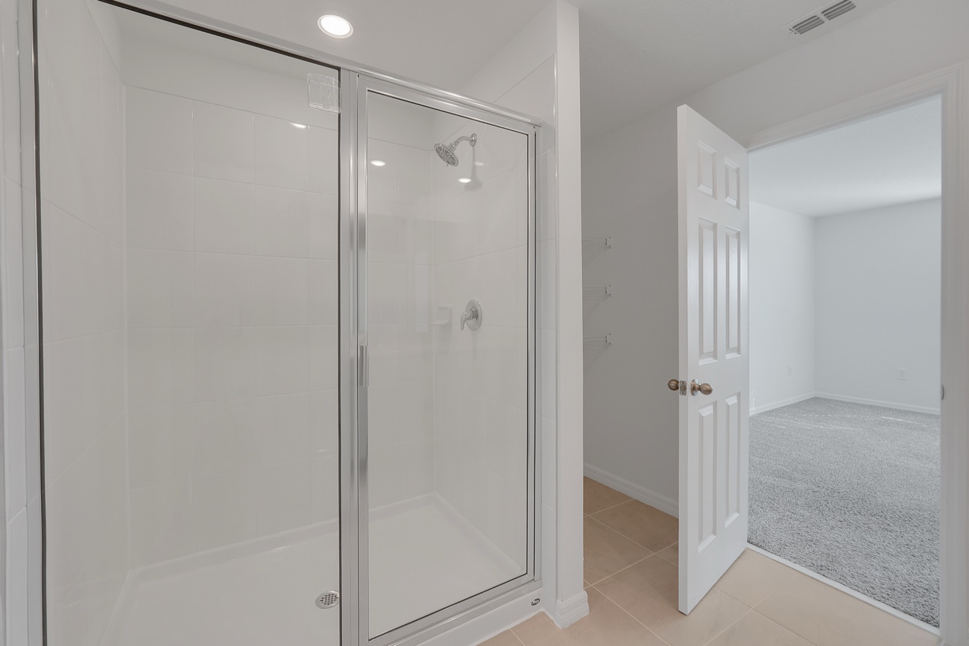 Primary walk-in shower